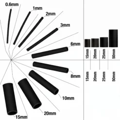AR1806 - AR1816 - Thermofit Negro 1 Metro Diferentes Tamaños