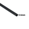 AR1806 - Thermofit Negro Diametro 0.6mm 1 metro Termocontractil