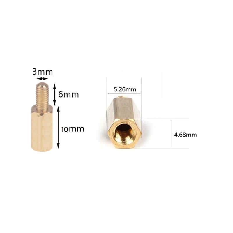 Separador de Cobre M3 10mm 10 piezas