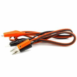 Cable Banana Caimán Negro Rojo 1m