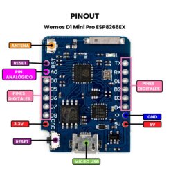 Wemos D1 Mini Pro ESP8266EX - Pinout