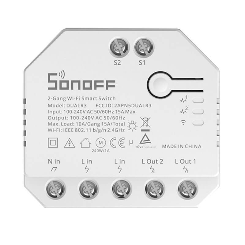 Sonoff Dual R3 Interruptor Doble, controlador wifi programable e