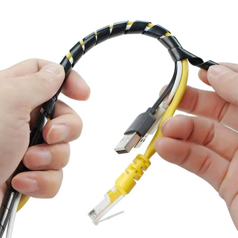 TUBO FLEXIBLE RECOGE CABLES EN ESPIRAL - Cables y conexiones - Componentes  electronicos