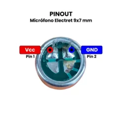 Alternative view of Micrófono Electret 9x7 mm