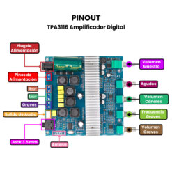 TPA3116 Ampli-ficador-Digital Pinout