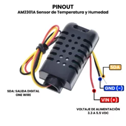 AR3109 - AM2301A Sensor de Temperatura y Humedad PINOUT