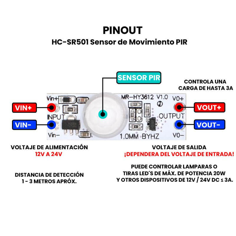 SENSOR DE MOVIMIENTO  AR-PIR – Master Electronicos