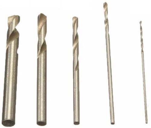 5 Brocas de acero de diámetro 0.5mm, 1mm, 1.5mm, 2.3mm, 3mm