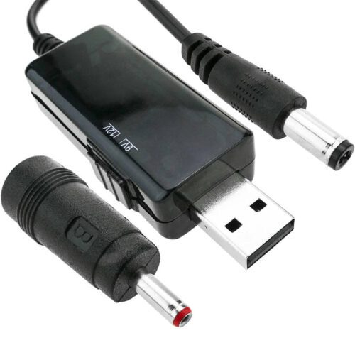 KWS-912V Cable de Alimentación USB a DC 5.5/3.5mm de 5V a 9V/12V