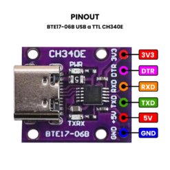 BTE17-06B USB a TTL CH340E Pinout