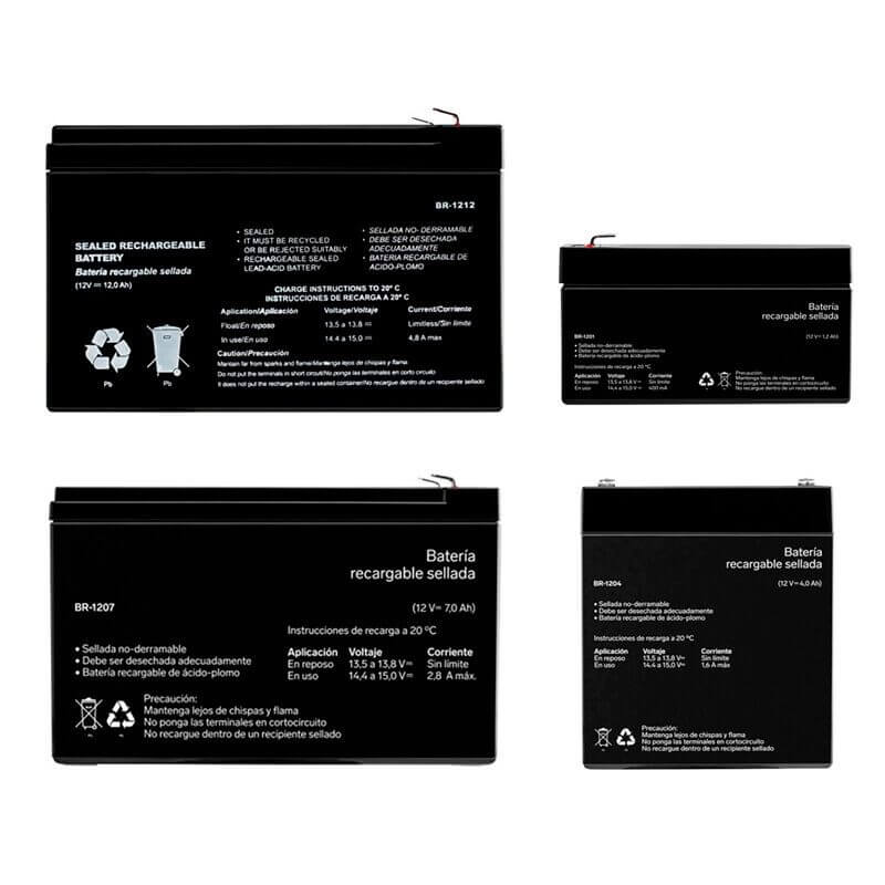 Baterías de Ácido-Plomo de 12V 1.2A-12A