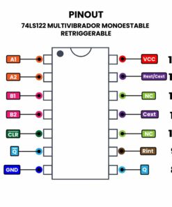 74LS122 Multivibrador Monoestable Retriggerable Pinout