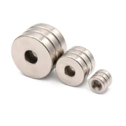 Imán de Neodimio Radial Perforado