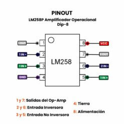 LM258P Amplificador Operacional Dip-8