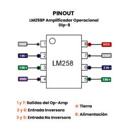 LM258P Amplificador Operacional Dip-8