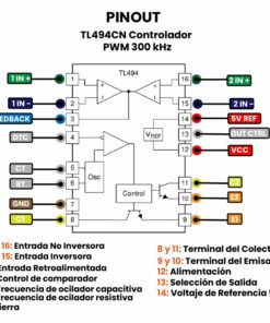 TL494CN Controlador PWM 300 kHz
