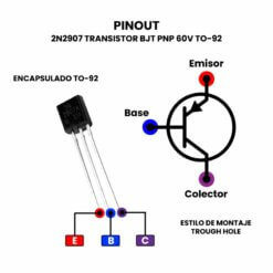 2N2907 Transistor BJT PNP 60V TO-92 Pinout