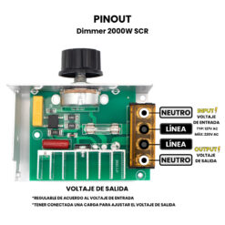 Dimmer 2000W SCR Pinout