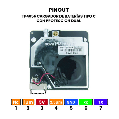 Sensor Nova PM SDS011 Pinout