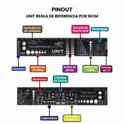 UNIT Regla de Referencia PCB 16cm Pinout