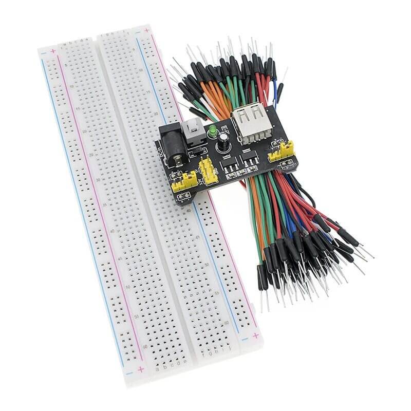2 Stück MB102 830-Punkte-Brotboard – Lötlose Steckplatine Mit 2 Bussen Für Testschaltungen
