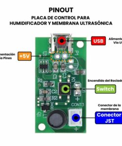 Placa de Control para Humidificador y Membrana Ultrasónica Pinout