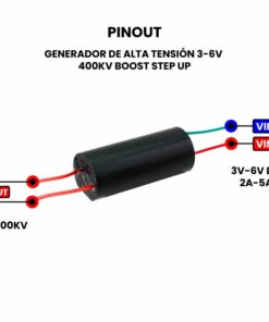 Generador de Alta Tensión 3-6V 400kV Boost Step Up Pinout