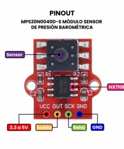 AR3484 - MPS20N0040D-S Módulo Sensor de Presión Barométrica Pinout