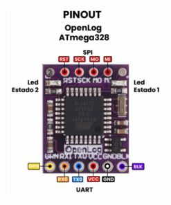 OpenLog ATmega328 Micro SD Grabadora de datos de código abierto