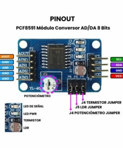 PCF8591 Módulo Conversor AD DA 8 Bits