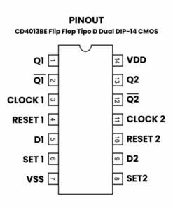 CD4013BE Flip Flop Tipo D Dual DIP-14 CMOS