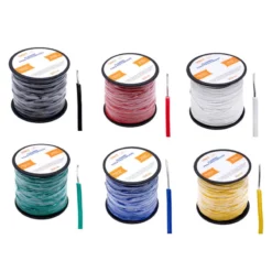 Alambre para Protoboard 24AWG 200m Rojo, Negro, Verde, Amarillo, Azul y Blanco