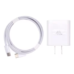 Cargador de Carga Rápida 40W US + Cable Tipo C