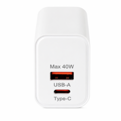 Cargador de Carga Rápida 40W US Cable Tipo C