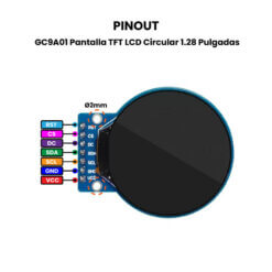 GC9A01 Pantalla TFT LCD Circular 1.28 Pulgadas