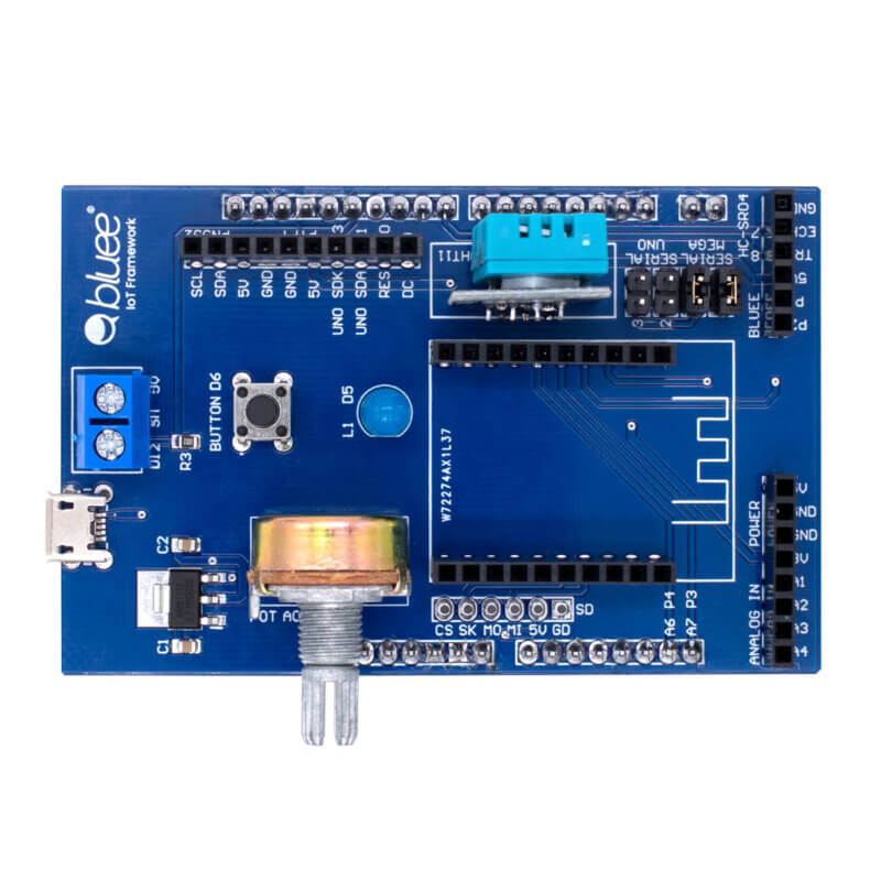 Kit Bluee32 IOT + Shield Bluee Compatible con Arduino UNO MEGA