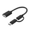 Cable Adaptador OTG 2 en 1 USB a Tipo C o MicroUSB