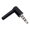 Conector Estéreo de 3.5mm 90 grados Niquelado Negro