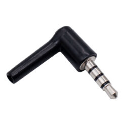 Conector Estéreo de 3.5mm 90 grados Niquelado Negro