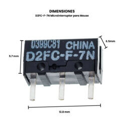 D2FC-F-7N Microinterruptor para Mouse dimensiones