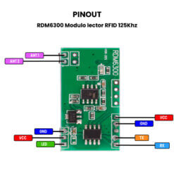 AR3781 - RDM6300 Modulo lector RFID 125Khz - Pinout3