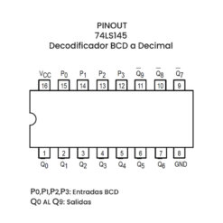 74LS145 Decodificador BCD a Decimal DIP-16