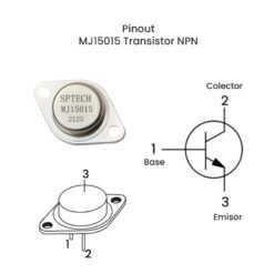 MJ15015 Transistor NPN 120V 15A TO-3