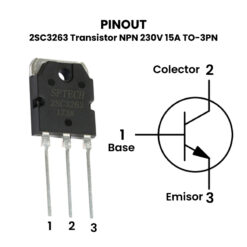 2SC3263 Transistor-NPN-230V-4A-TO-3P-Pinout-V2