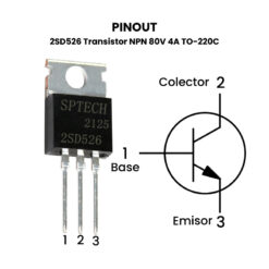 2SD526 Transistor NPN 80V 4A TO-220C Pinout