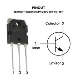 2SD998 Transistor NPN 230V 20A TO-3PN Pinout