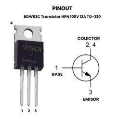 AR4001 - BDW93C Transistor NPN 100V 12A TO-220 - Pinout2