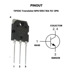 AR4014 - TIP33C Transistor NPN 100V 10A TO-3PN - Pinout2