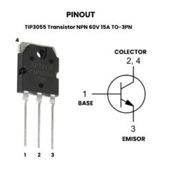 AR4021 - TIP3055 Transistor NPN 60V 15A TO-3PN - Pinout2