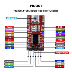 Módulo FT232RL FTDI Tipo C a TTL Serial